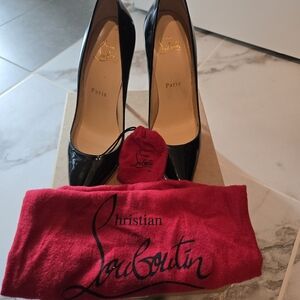 Christian Louboutin Women's Black Patent Leather Pumps